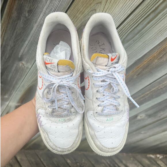 Nike Air Force 1 Low '07 SE‎ Nike 101 Women’s 7.5 Cracked Leather GUC - Picture 3 of 8